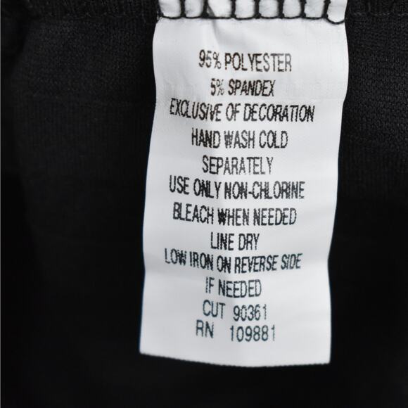 Vintage Sunny Leigh black/gold ruffle sleeveless tank top blouse sz petite small - Picture 7 of 8